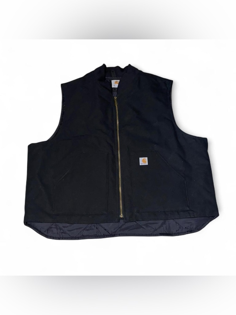 Carhartt Quilted Lined Duck Canvas Vest VO1 BLK